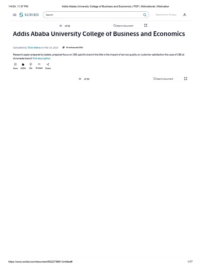 Service Quality and Customer Satisfaction | PDF | Scribd | Economies