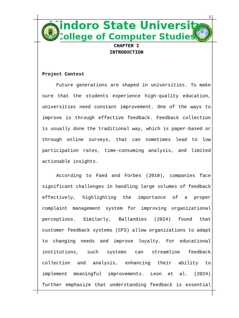 FeedbackSense: Smart Feedback System | PDF | Databases | Usability