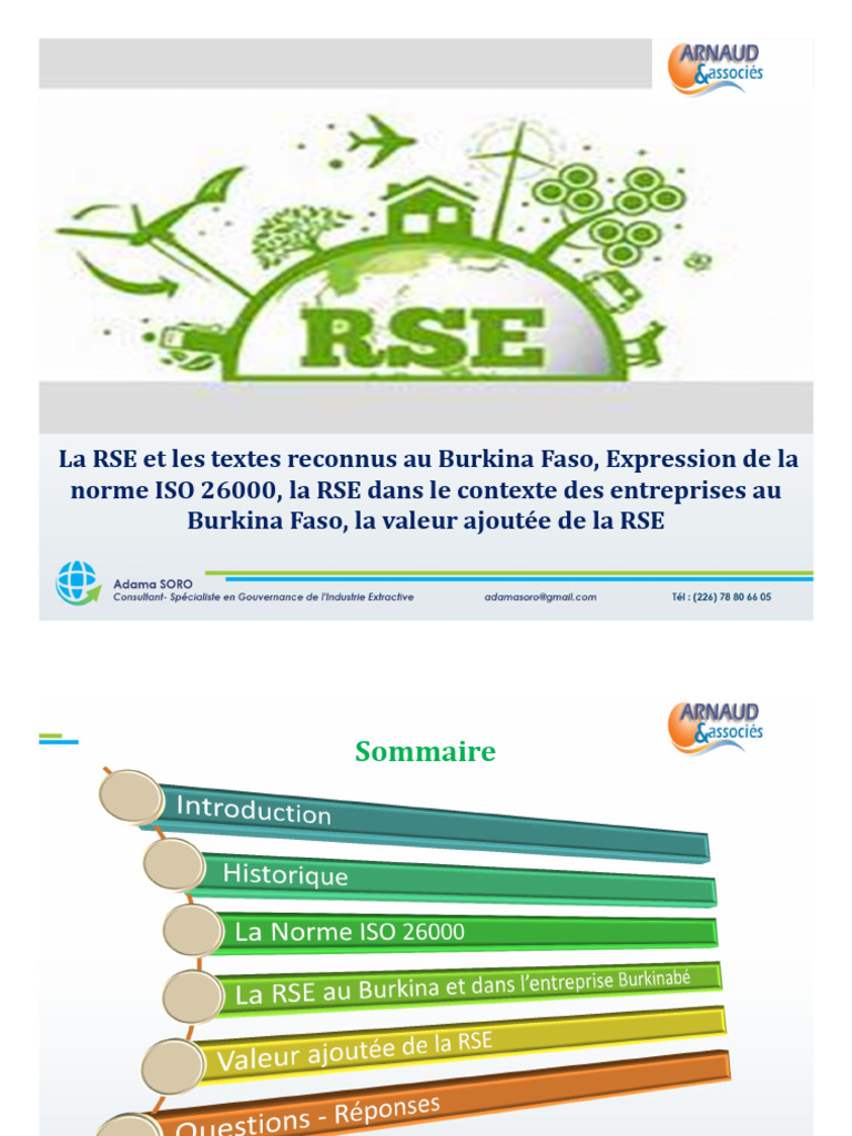 RSE au Burkina Faso : Contexte et enjeux | PDF | Responsabilité ...