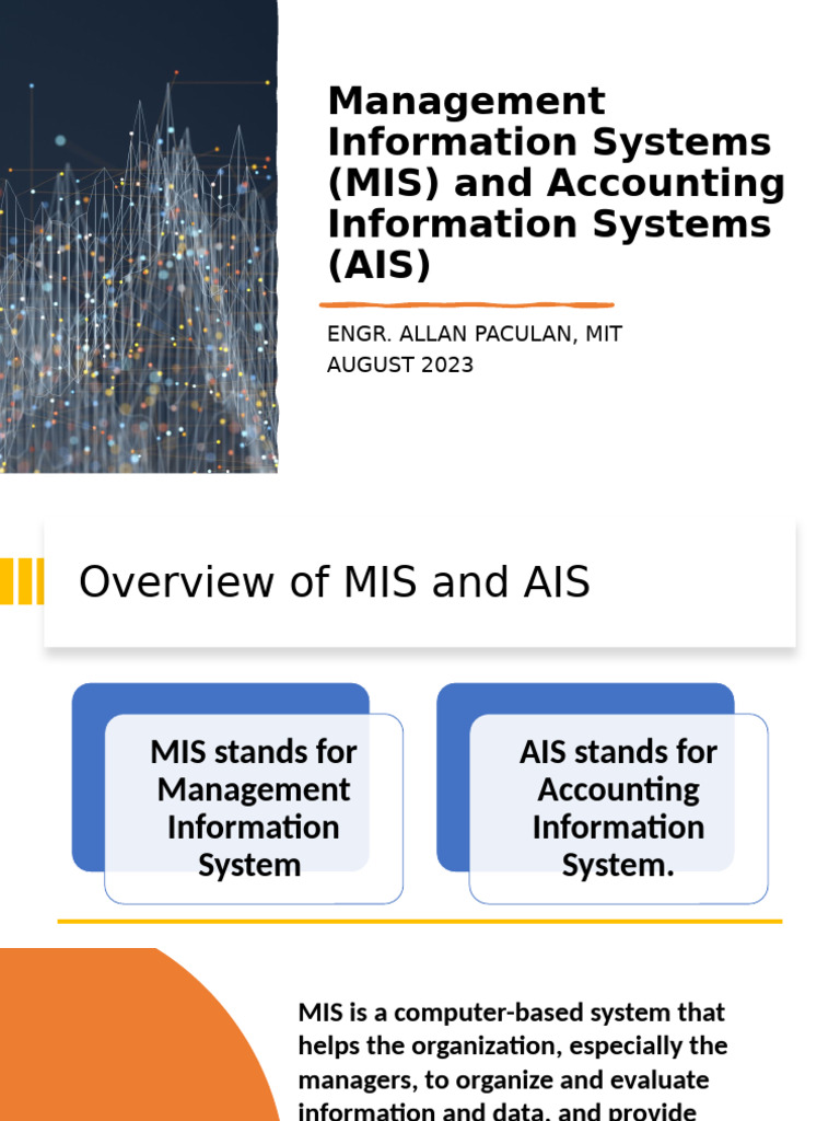 Understanding MIS and AIS Systems | PDF | Data | Information