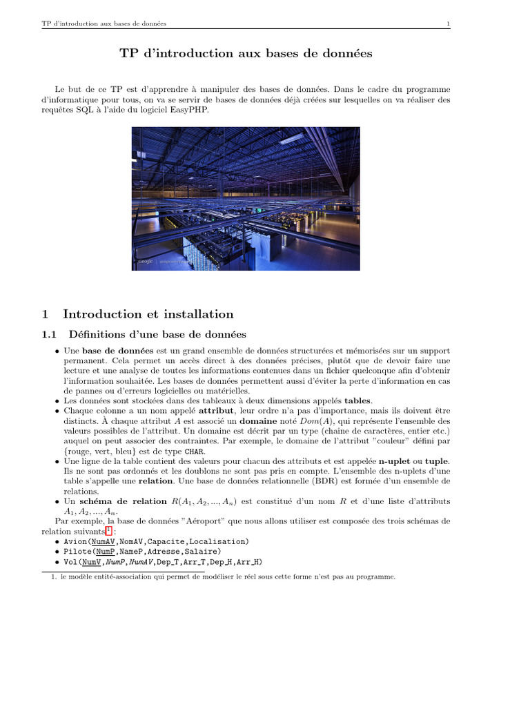 Introduction aux bases de données SQL | PDF | MySQL | Bases de données