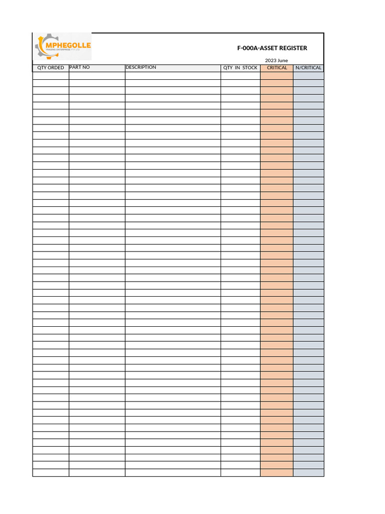 F-000A-Asset Register | PDF