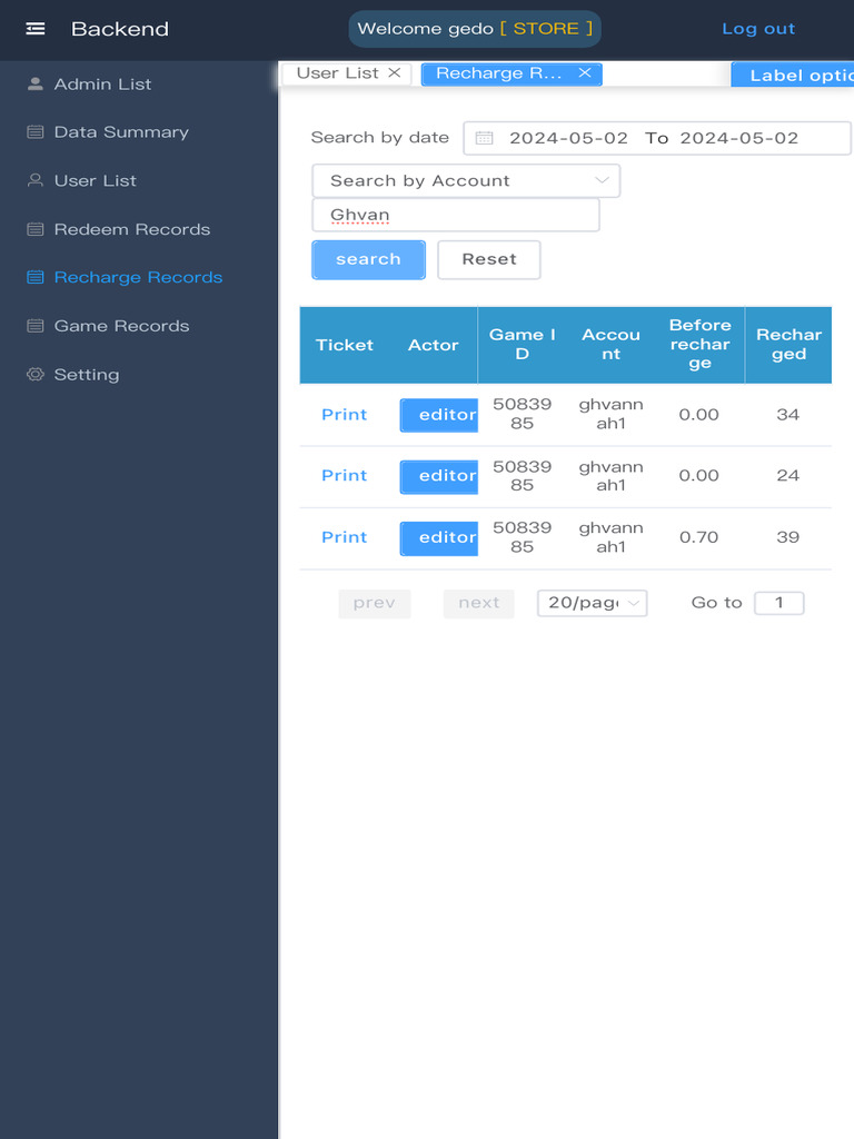 Recharge Record | PDF