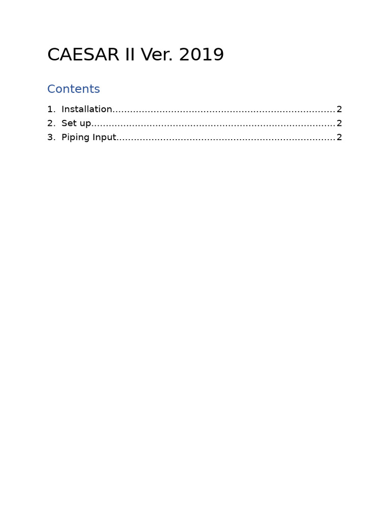 CAESAR II 2019 Installation Guide | PDF | Computing