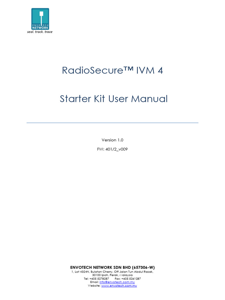 RadioSecure IVM 4 Starter Kit User Manual | PDF | Computing ...