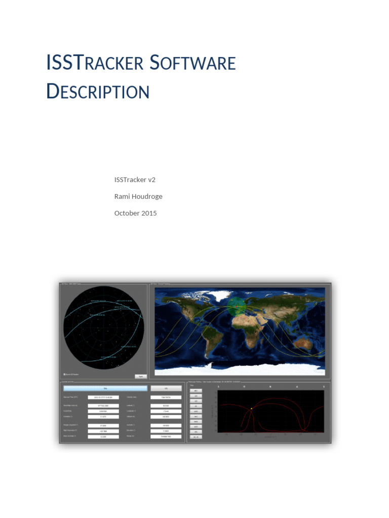 ISSTracker Sotware Description | PDF | Earth | Matlab