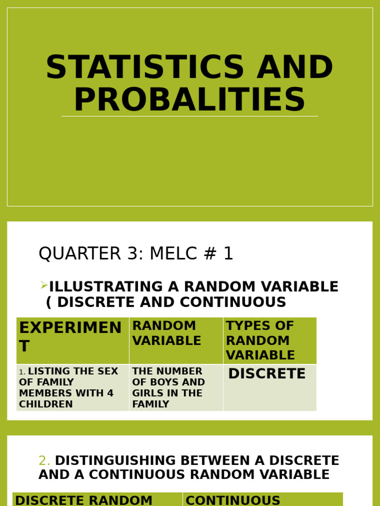 Statistics and Probalities | PDF