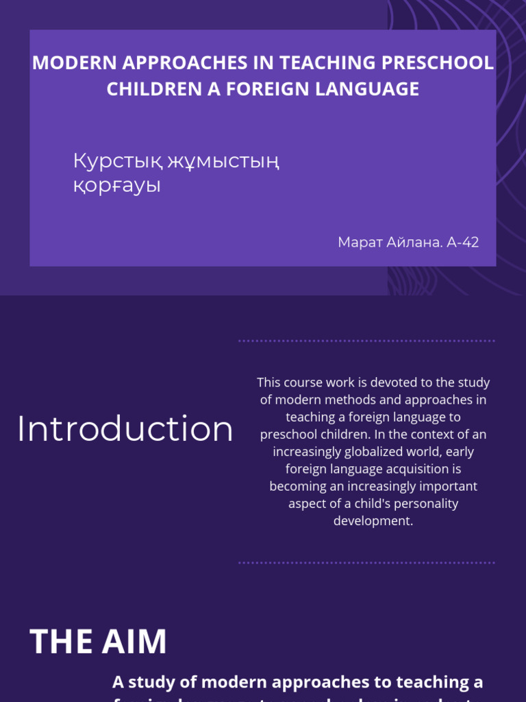 Teaching Foreign Languages to Preschoolers | PDF | Foreign Language ...