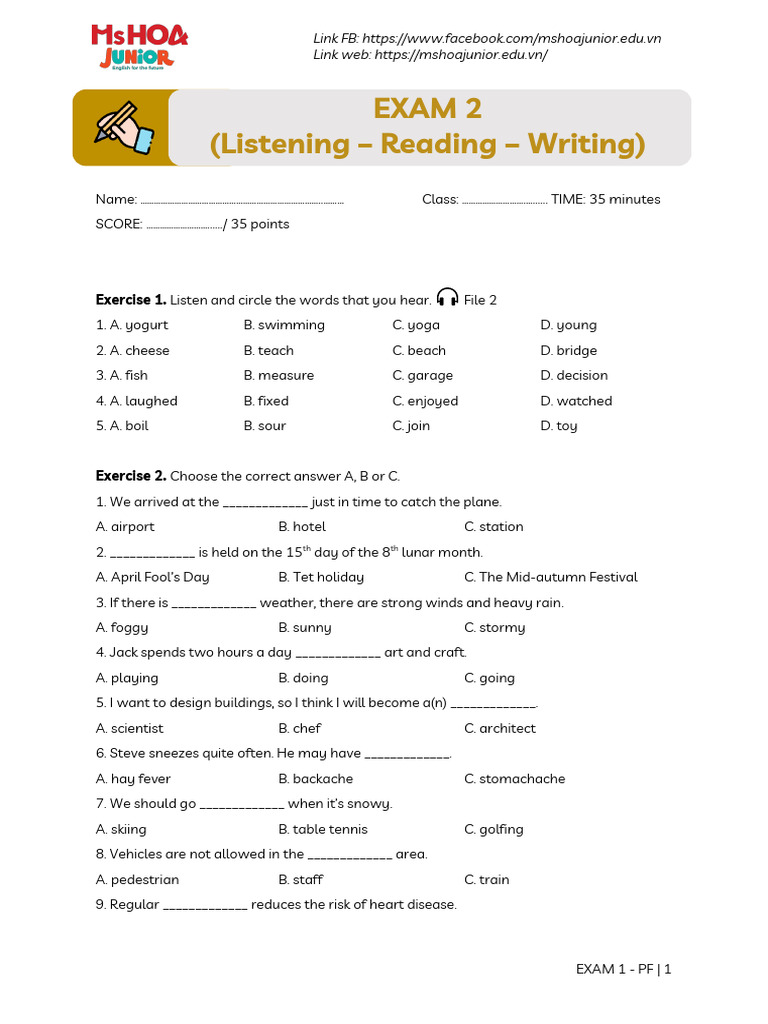 Exam 2 (LRW) | PDF