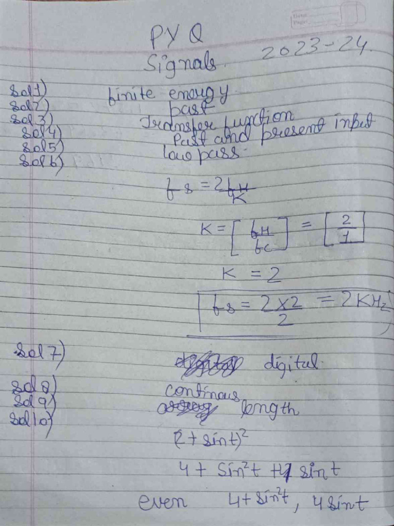 Signal and System 2 | PDF