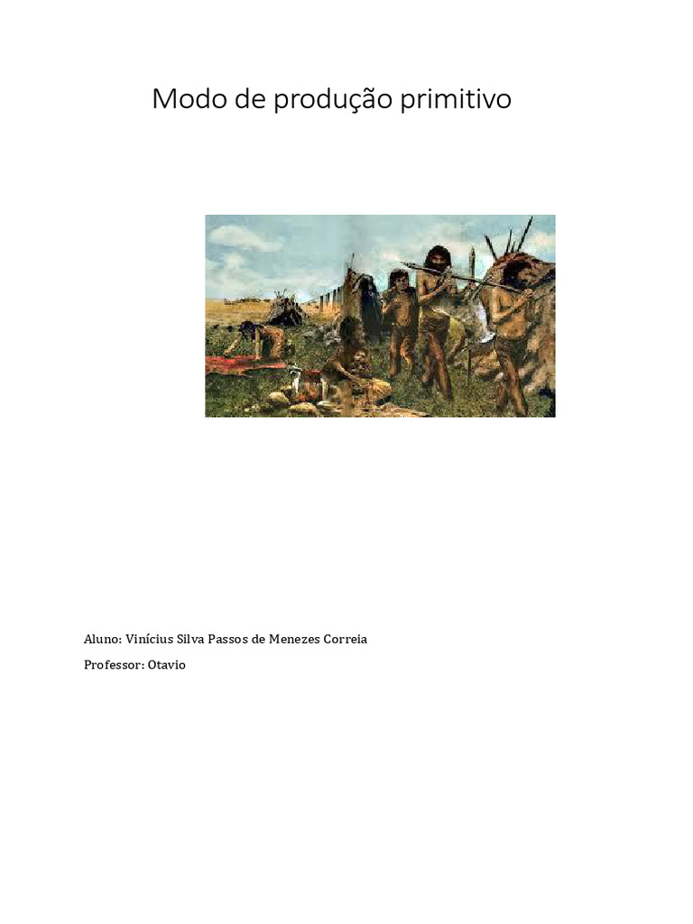 Modo de Produção Primitivo: Características e Contexto | PDF