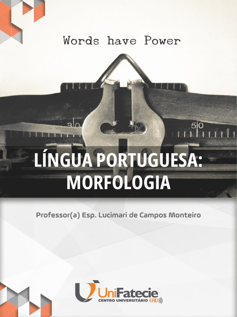 Língua Portuguesa Morfologia | PDF | Classe gramatical | Palavra
