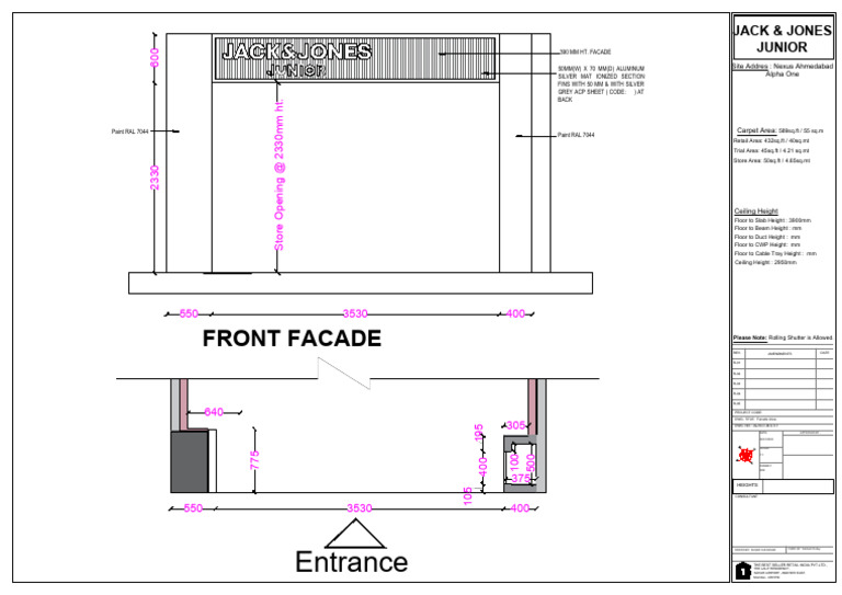Retail Store Facade Design Specifications | PDF | Floors ...