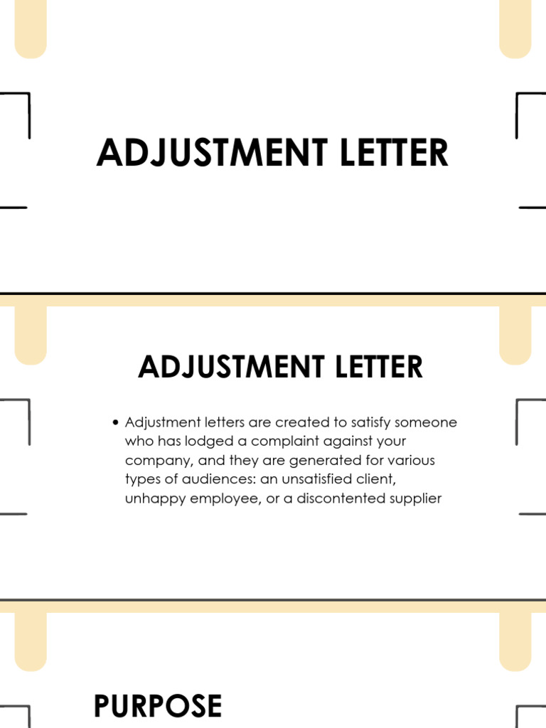 Effective Adjustment Letter Guidelines | PDF