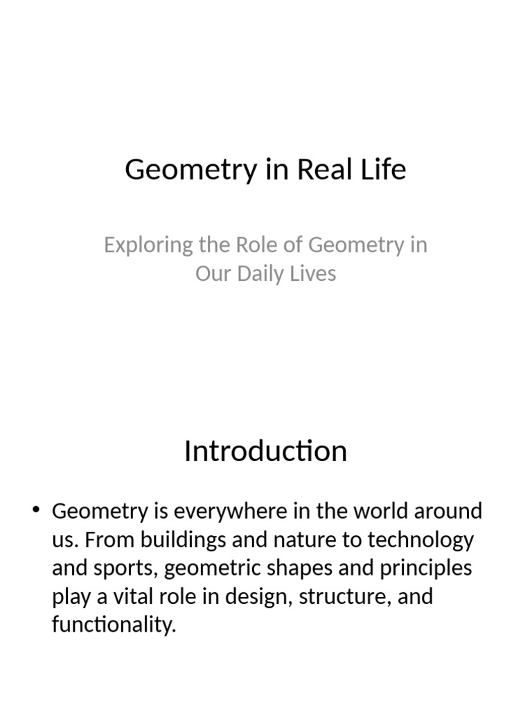 HOW IS GEOMETRY USED IN REAL LIFE visual data 4