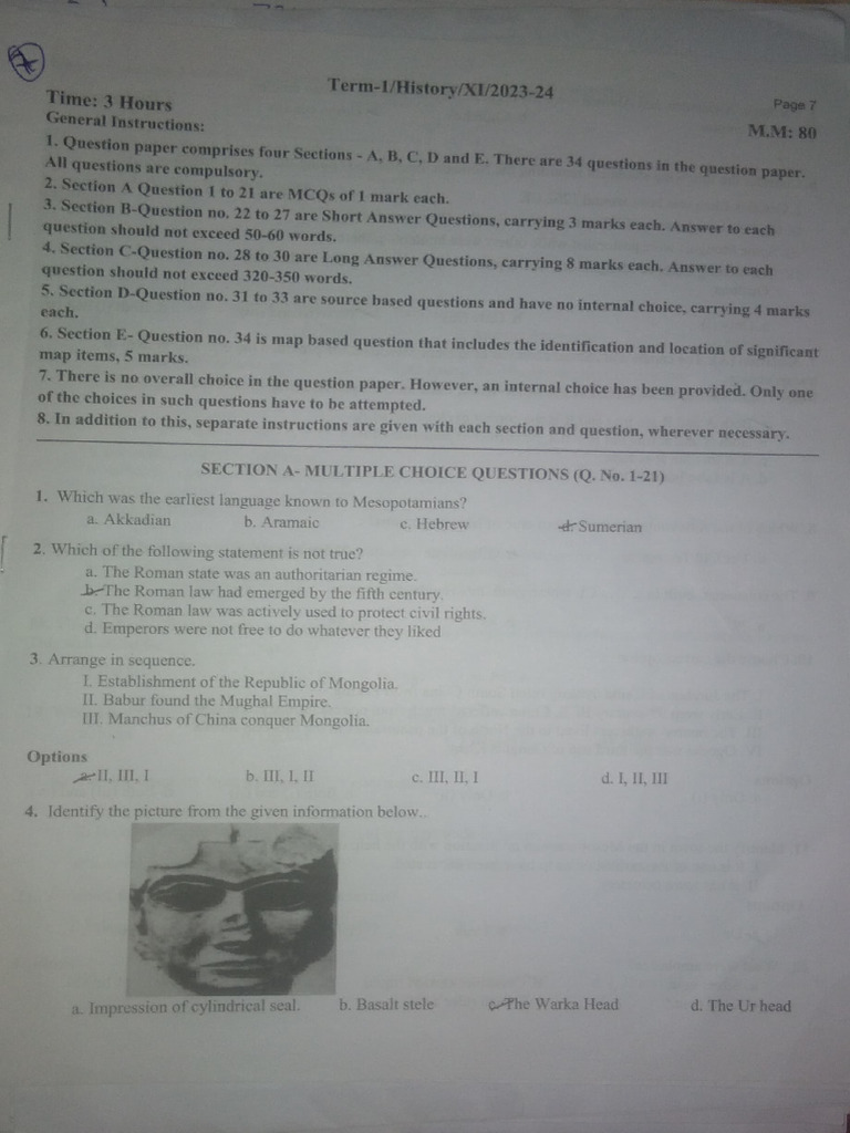 CHAPTER 7 HISTORY CLASS 11 PDF IN HINDI QUESTION ANSWER visual data 7