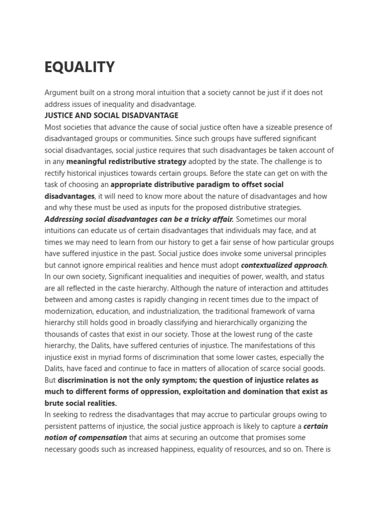 Equality, Rough | PDF | Affirmative Action | Equal Opportunity