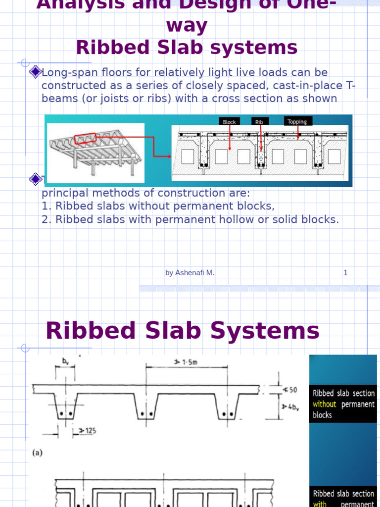 Designing One-Way Ribbed Slab Systems | PDF | Beam (Structure) | Mechanics