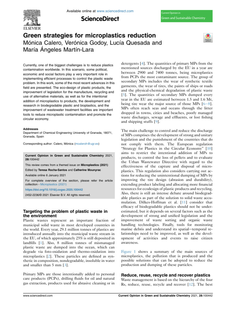 1 s2.0 S2452223620301395 Main | PDF | Recycling | Plastic
