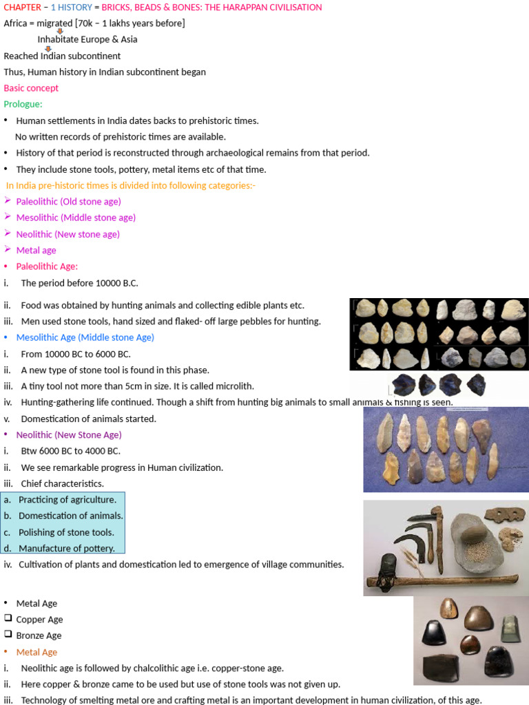 Harappan Civilization: Origins and Features | PDF | Stone Age | Neolithic