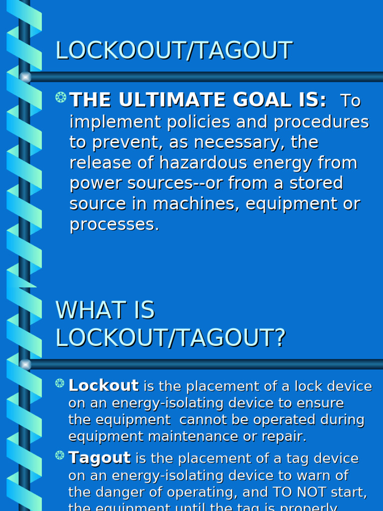 Lockout Tagout Training | PDF | Occupational Safety And Health | Labor ...
