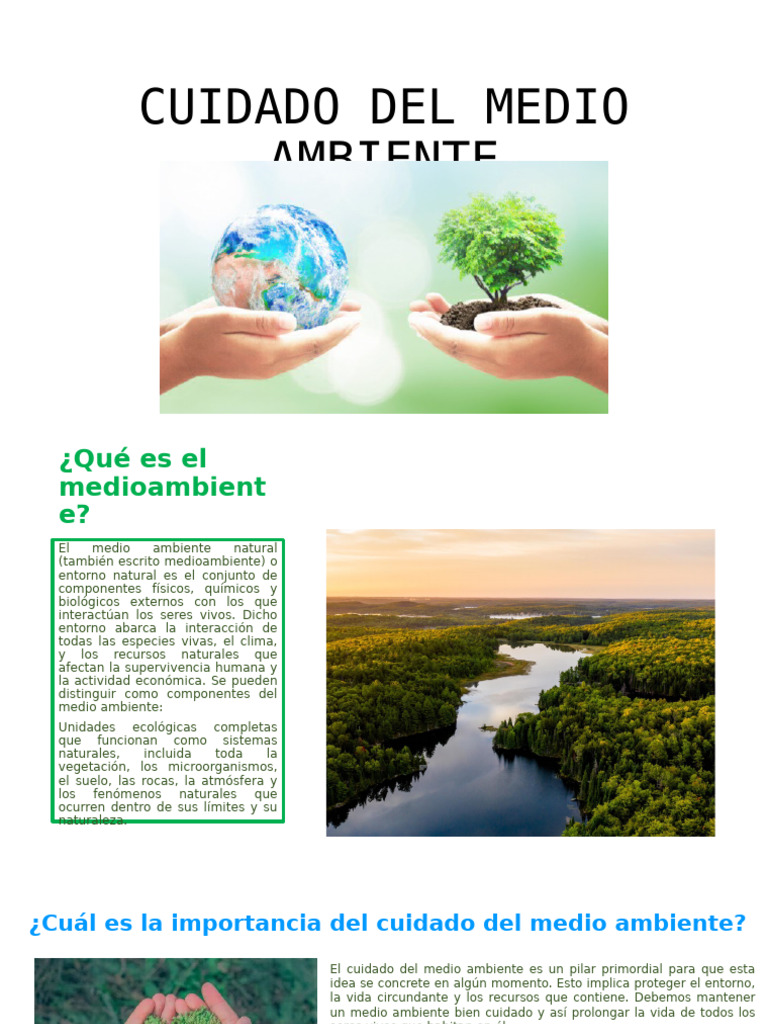 Cuidado Del Medio Ambiente | PDF | Entorno natural | Organismos