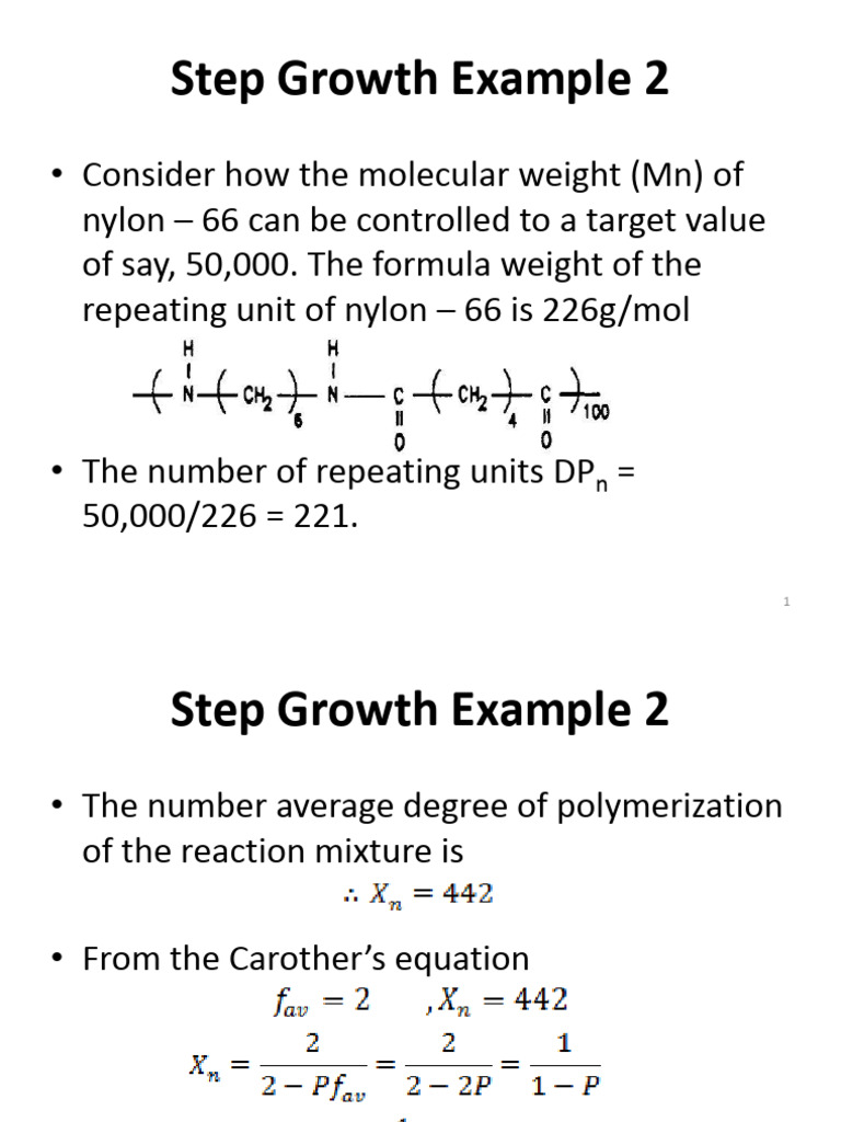 Controlling Molecular Weight in Nylon-66 | PDF | Polymerization ...