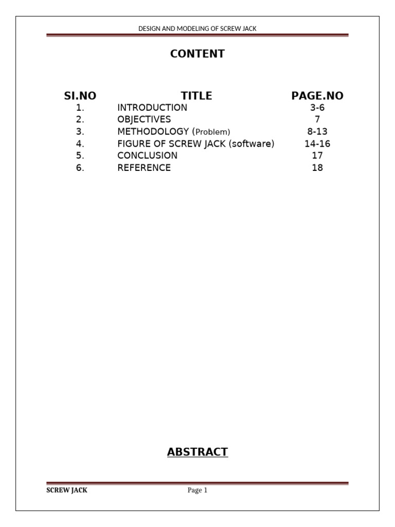 Screw Jack Design and Modeling Guide | PDF | Screw | Mechanical Engineering