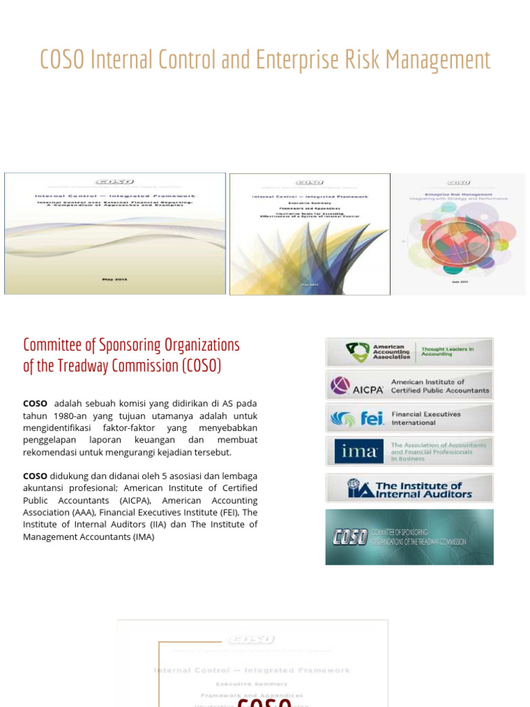 COSO Internal Control and Enterprise Ris | PDF
