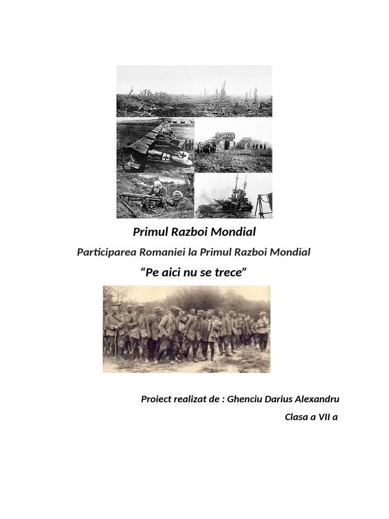 Primul Razboi Mondial | PDF