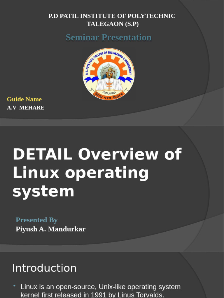 Linux (PPT Presentation) | PDF | Linux | Operating System