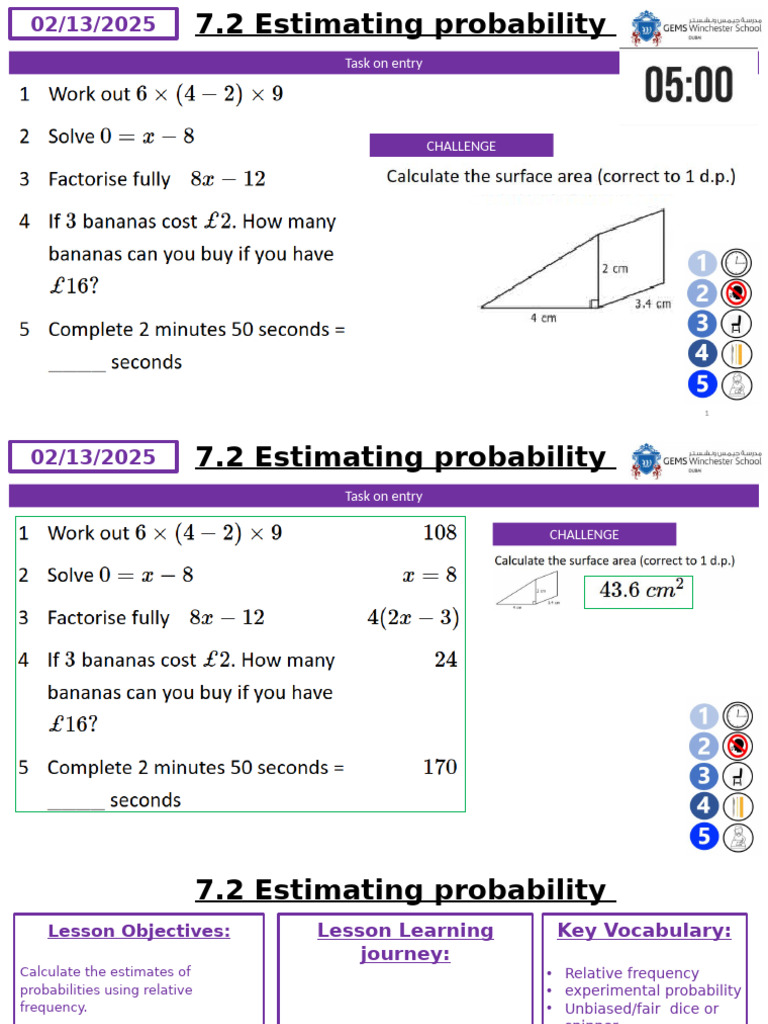 Estimating Probability with Relative Frequency | PDF | Learning