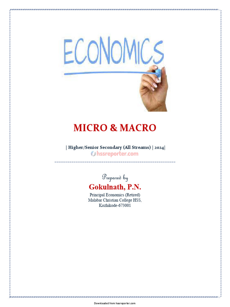 Class XII Micro & Macro Economics Notes | PDF | Utility | Economics