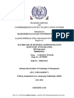 Training Report ON Comphrehensive Study On Education System Submitted To in Partial Fulfillment of The Requirements For The Award of The Degree of