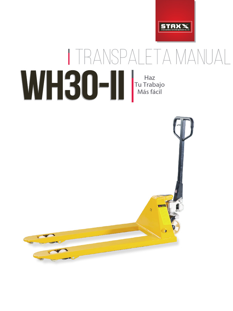 Medidas Transpaleta Manual WH30-II | PDF