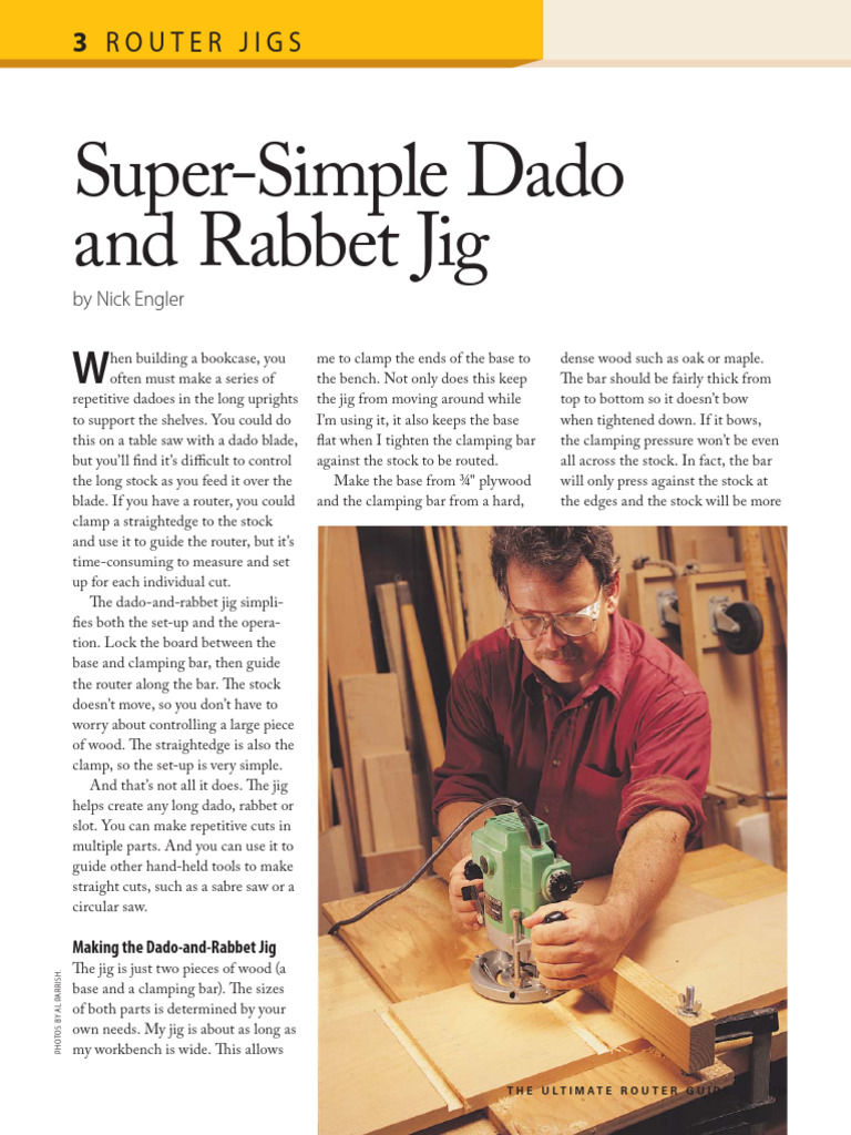 Simple Router Rabbet Jig Guide | PDF