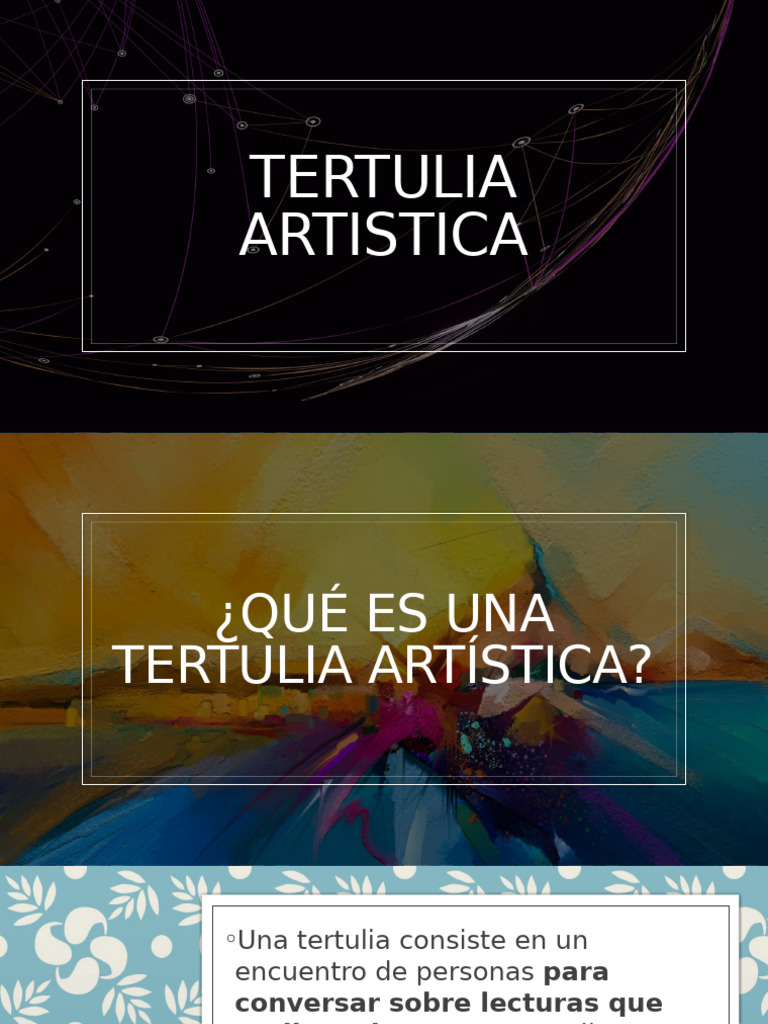 Características de la Tertulia Artística | PDF