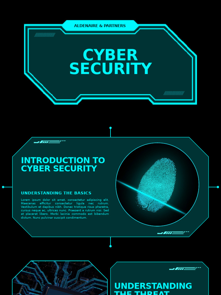 Black Blue Futuristic Cyber Security Presentation | PDF