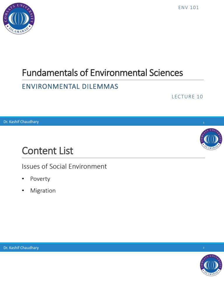 Fundamentals of Environmental Sciences - Lecture 11 | PDF | Cost Of ...
