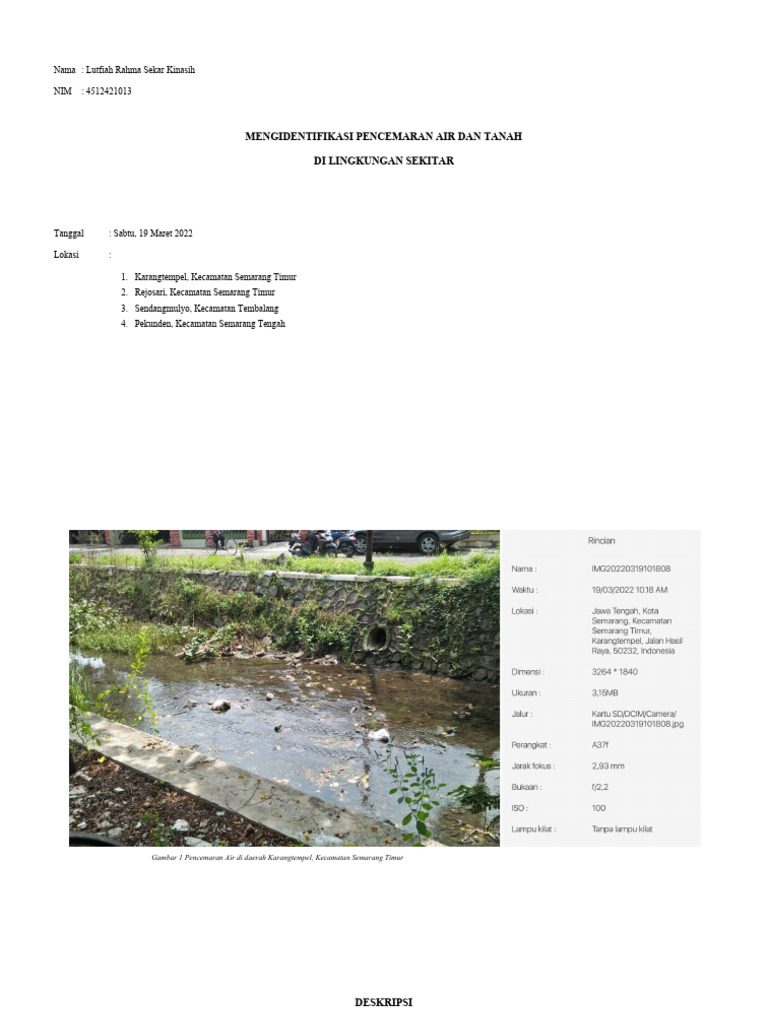 Pencemaran Air dan Tanah di Semarang | PDF