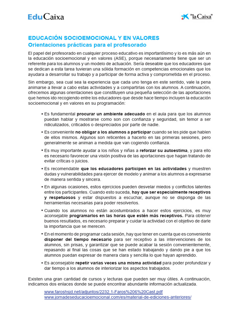 Guía de Educación Socioemocional para Docentes | PDF | Aprendizaje