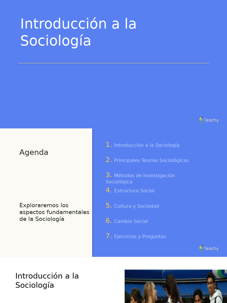 Introducción a la Sociología y Teorías | PDF | Sociología | Sociedad