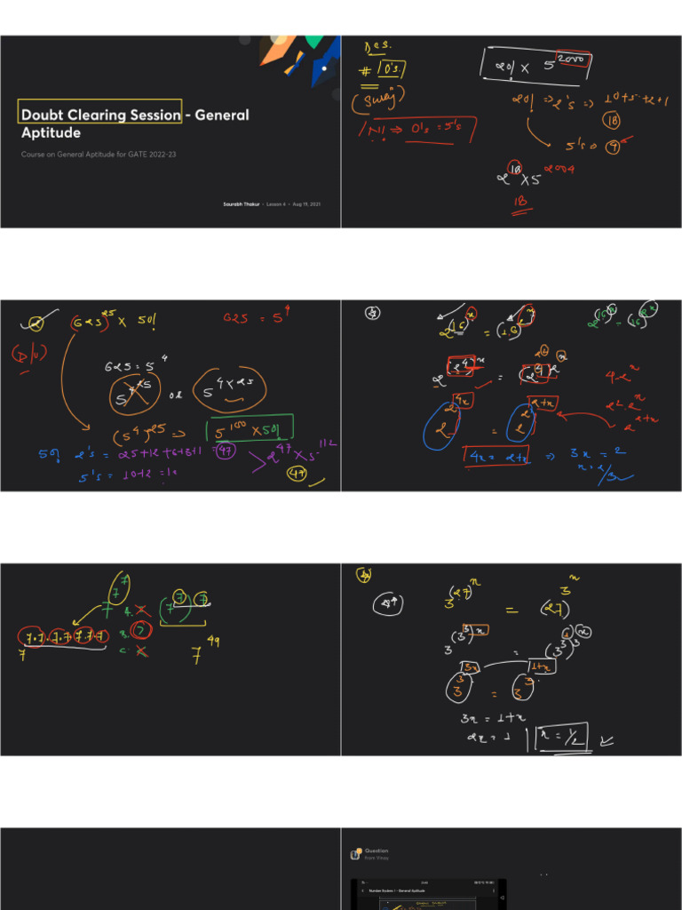 Doubt Clearing Session General Aptitude With Anno | PDF