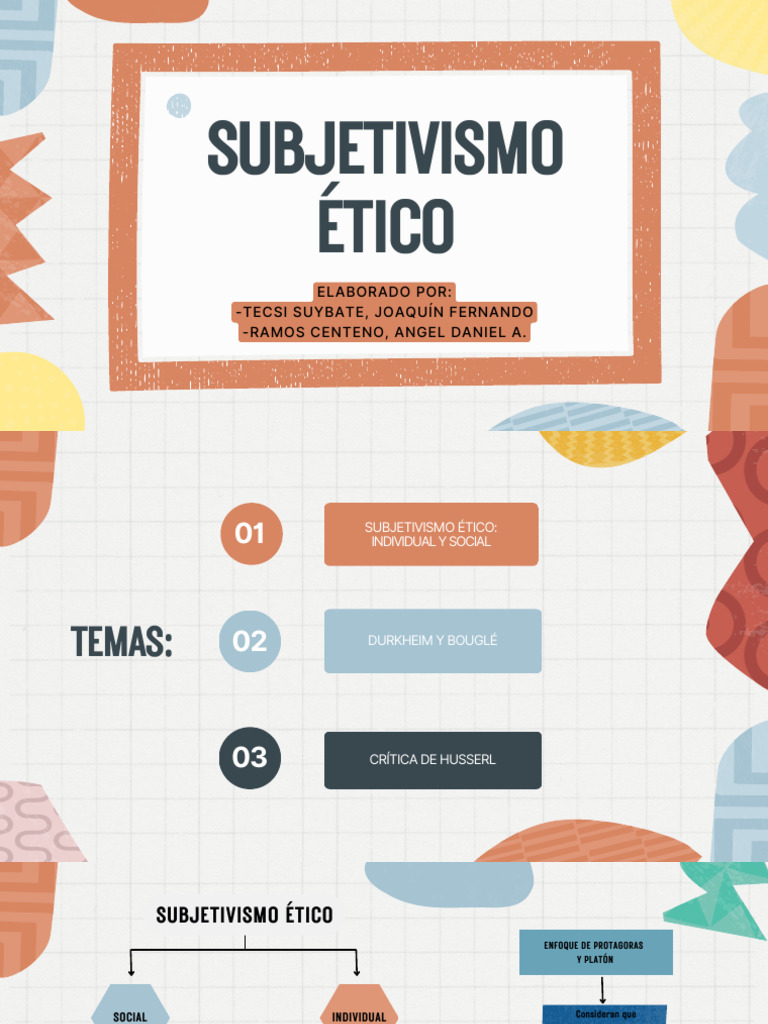 Subjetivismo Ético: Individual y Social | PDF | Verdad | Moralidad