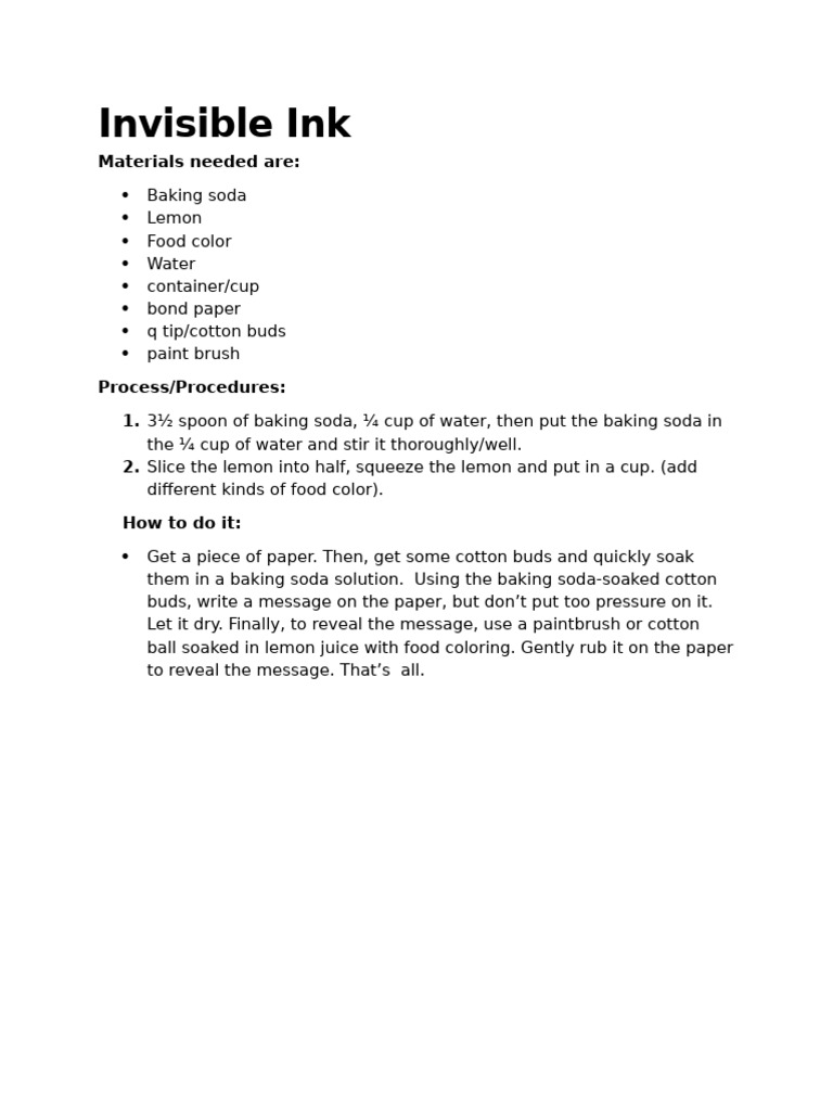 Invisible Ink | PDF