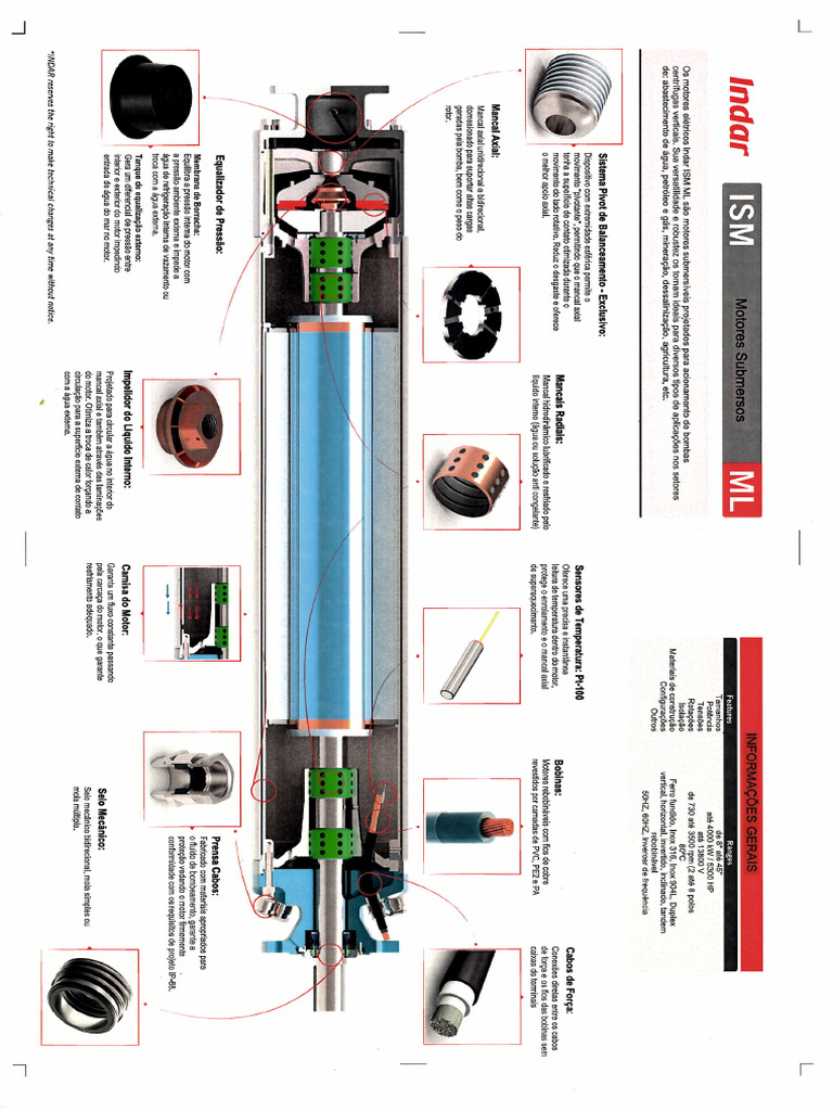 Motor Bomba Submersa Indar Sistema de Refrigeração | PDF