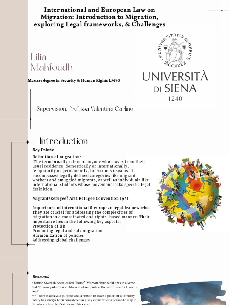 International and European Law On Migration Challenges and Legal ...