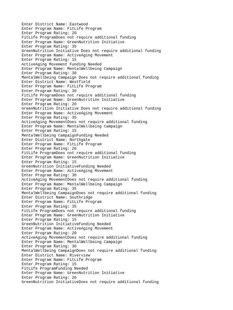 Program Funding Needs Overview | PDF