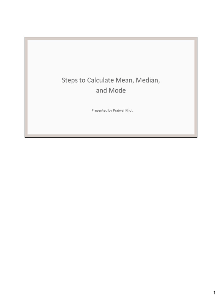 Basic Statistics for Beginners | PDF