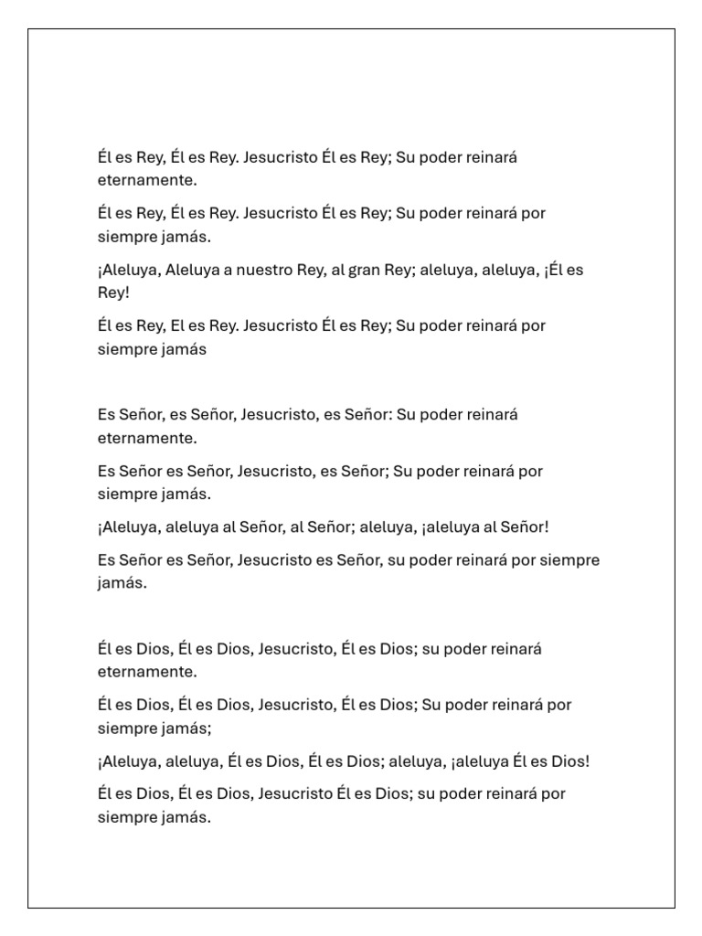 Jesucristo: Rey y Señor Eterno | PDF